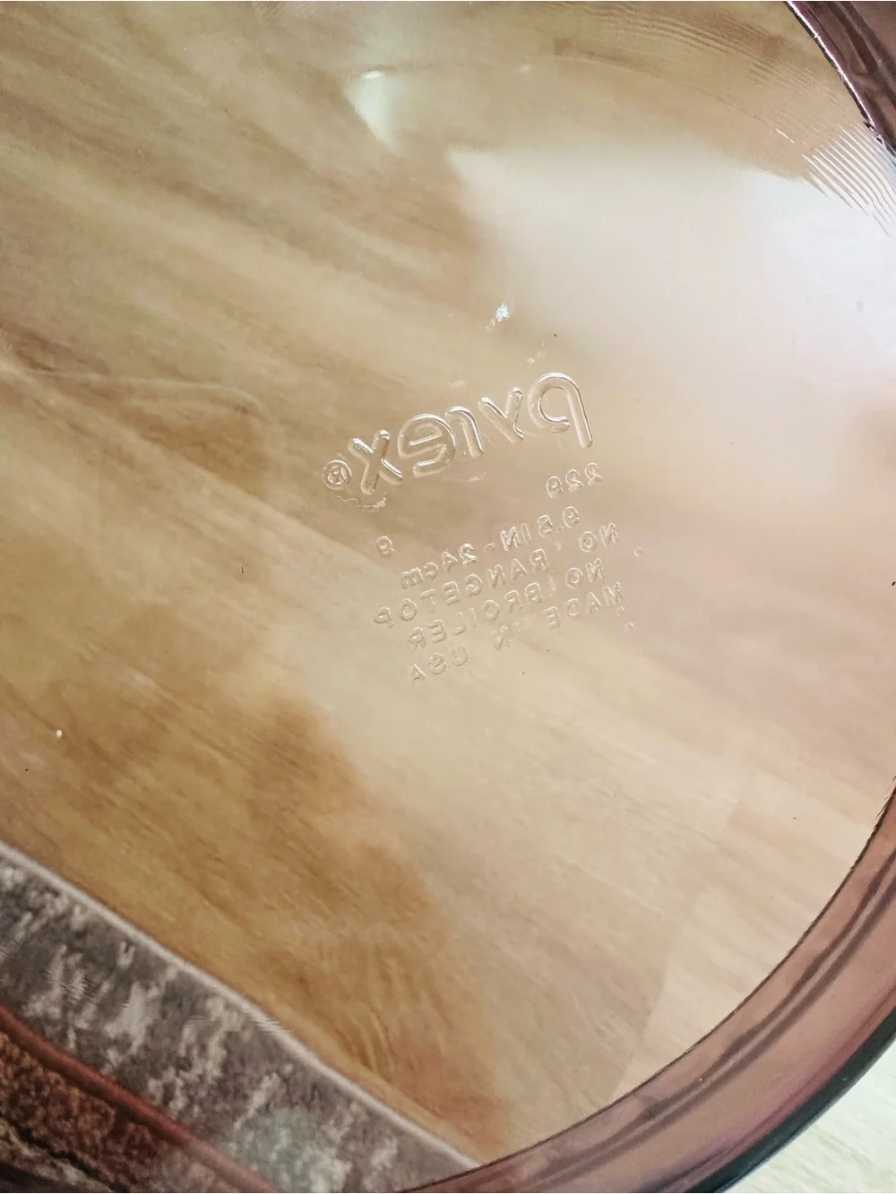 Pyrex Rose Glass Pie Dish